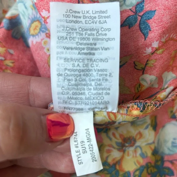 J. Crew Coral Floral Blouse - Picture 8 of 11